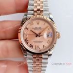 EW Factory Rolex Datejust 2-Tone Rose Gold Jubilee Watch 36mm